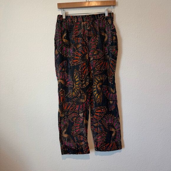 Anthropologie Farm Rio Butterfly Sky Lightweight Pull-On Pant Women's Size Small - Picture 2 of 5